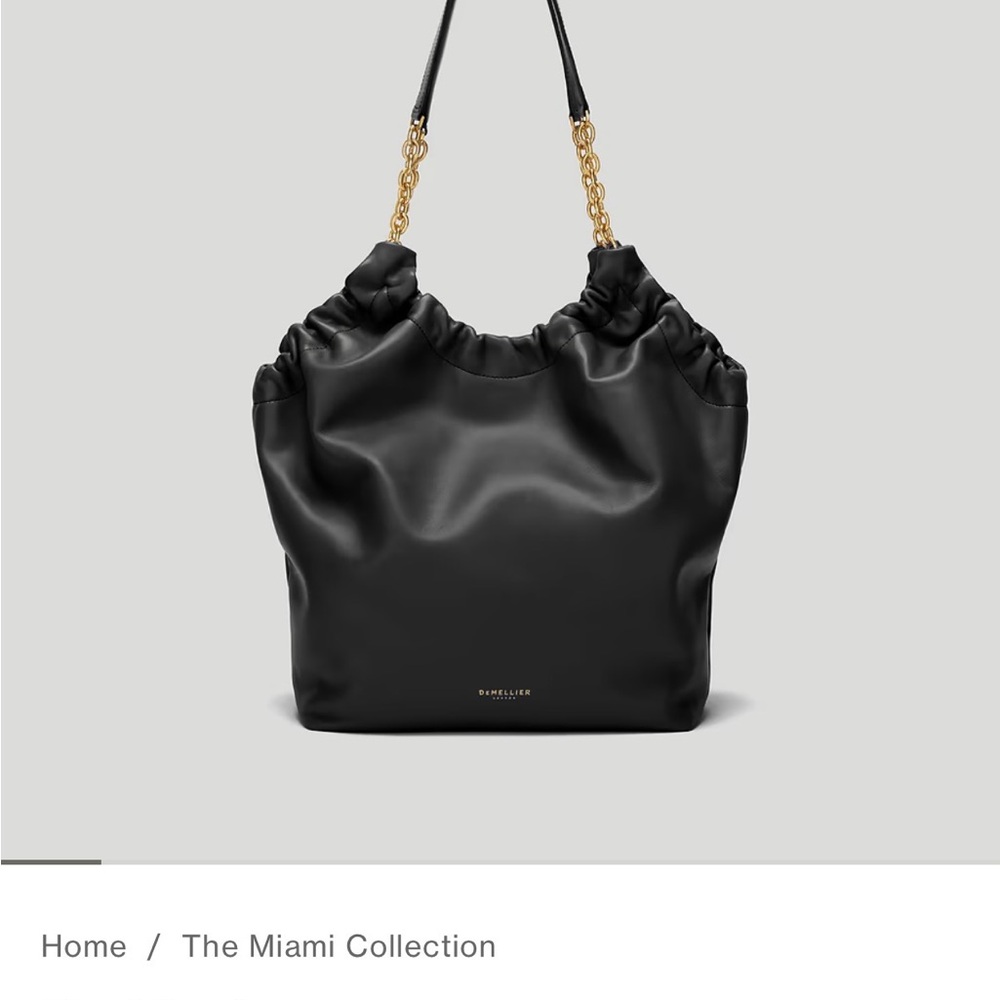 DeMellier Black and Gold Shoulder Bag